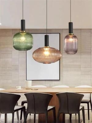 Modern Restaurant Colored Glass Chandelier Bar Bedroom Creative Kitchen Hanging Lamps Dining Room Lights Suspension Luminaire