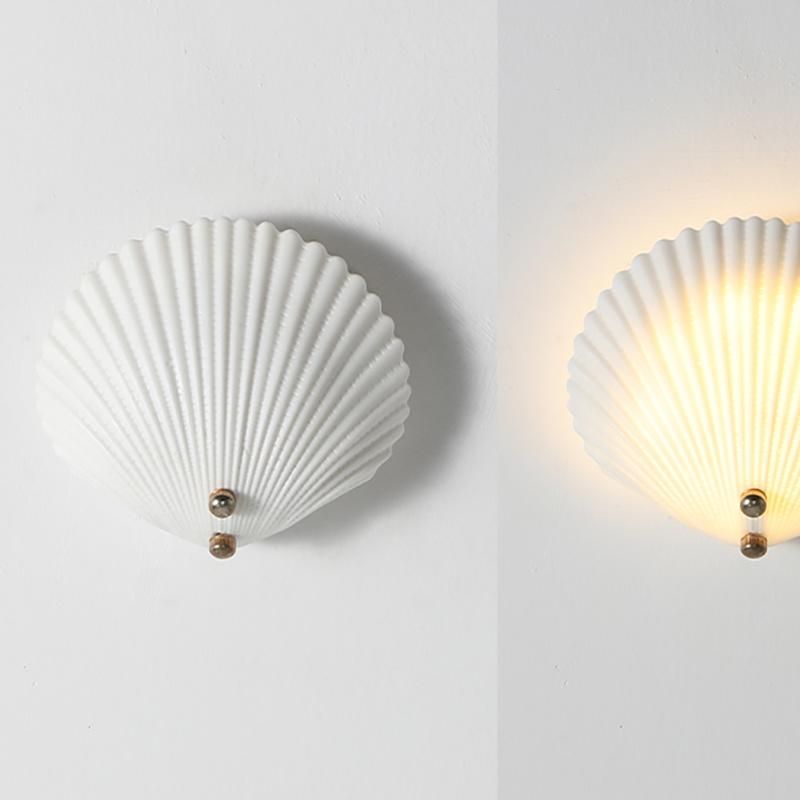 Colored Shell Shape Wall Lamp Children Bedroom Lamp Nightstand Lamp LED
