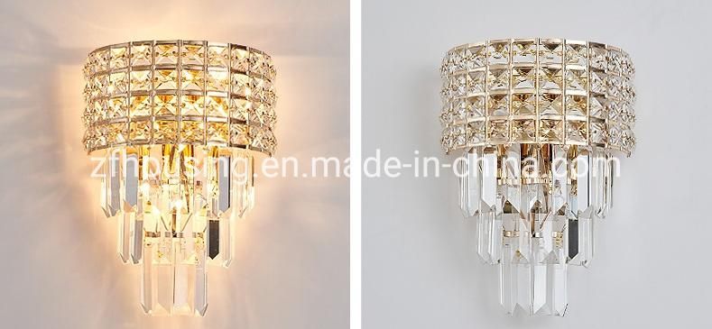 Wall Lamp Bedroom Living Room Decorative Golden Crystal Lighting Wall Lamp for Home Sitting Room