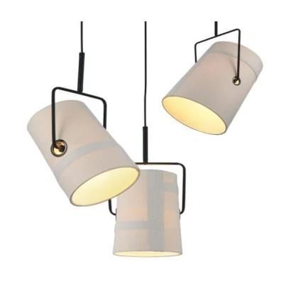Creative Simple Modern Decorative Fabric Hanging Ivory Color Pendant Lamp