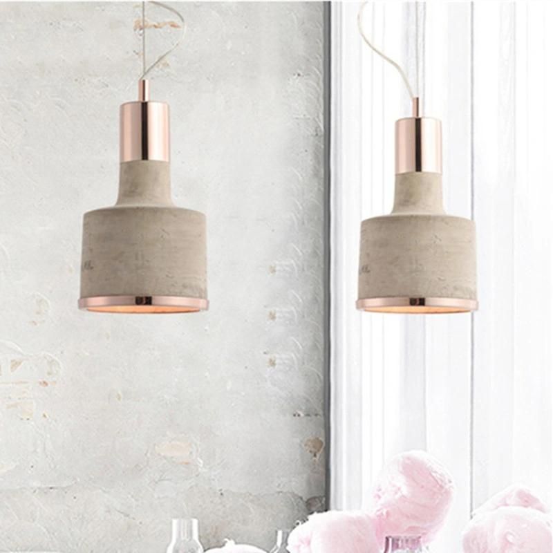 Vintage Wood Pendant Light Dining Room Viveca Cement Body Scandi-Industrial Style Pendant Light (WH-AP-350)