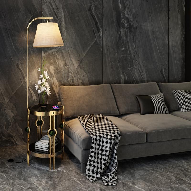 Nordic Floor Lamp Living Room Bedroom Simple Post Modern Sofa Coffee Table Lamp Creative Light Luxury Storage LED Bedside Floor Lamp