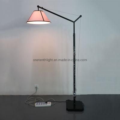 Iroe Body and Linen Shade with Acrylic Diffuser Floor Lamp