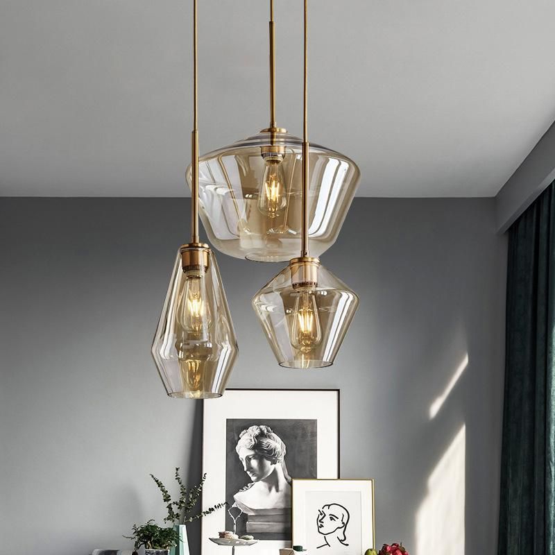 New Design Loft Modern Pendant Light Living Room Decorative Glass Hanging Pendant Lamp