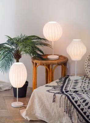 Indoor Lighting Modern Decorative Bedside Lamp Silk Lampshade for Living Room Light Bedroom Night LED Lamp Table