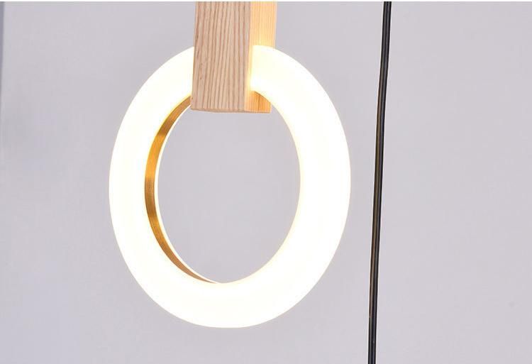 Circular Simple Chandelier Living Room Dining Room Bedroom Bedside Duplex Building Lamp Pendant Lighting Dining Room