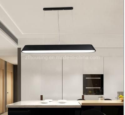 Black Rectangle Dimming LED 4000K Kitchen Room Pendant Lights Hanging Light Office Linear Light Zf -Cl-079