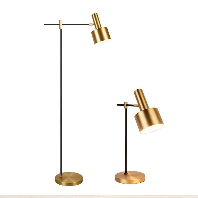 Retro Style Electric Light Source Vintage Light New Nordic Modern Brass Metal Office Desk Table Lamp for Bedroom Bedside Reading Lights Hotel Home Indoor Decor