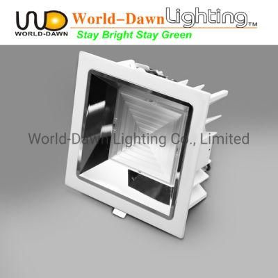 10W 20W 30W 40W Anti Glare Ceiling Downlight Square COB LED Down Light with High Quality