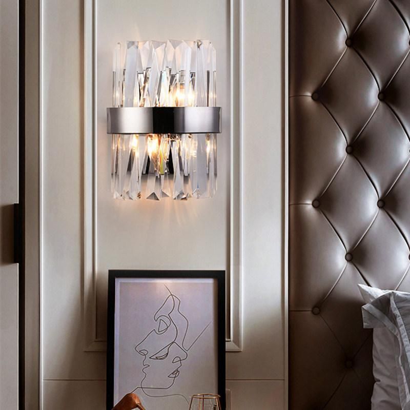 Modern Gold Crystal Wall Lamp Chrome Sconce Light Bedroom Living Room Dining Room Wall Light (WH-OR-158)