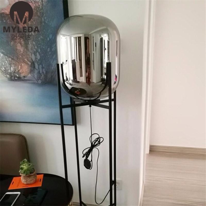 Indoor Modern Decoration Hotel Project Environment Glass Standing Floor Lamp