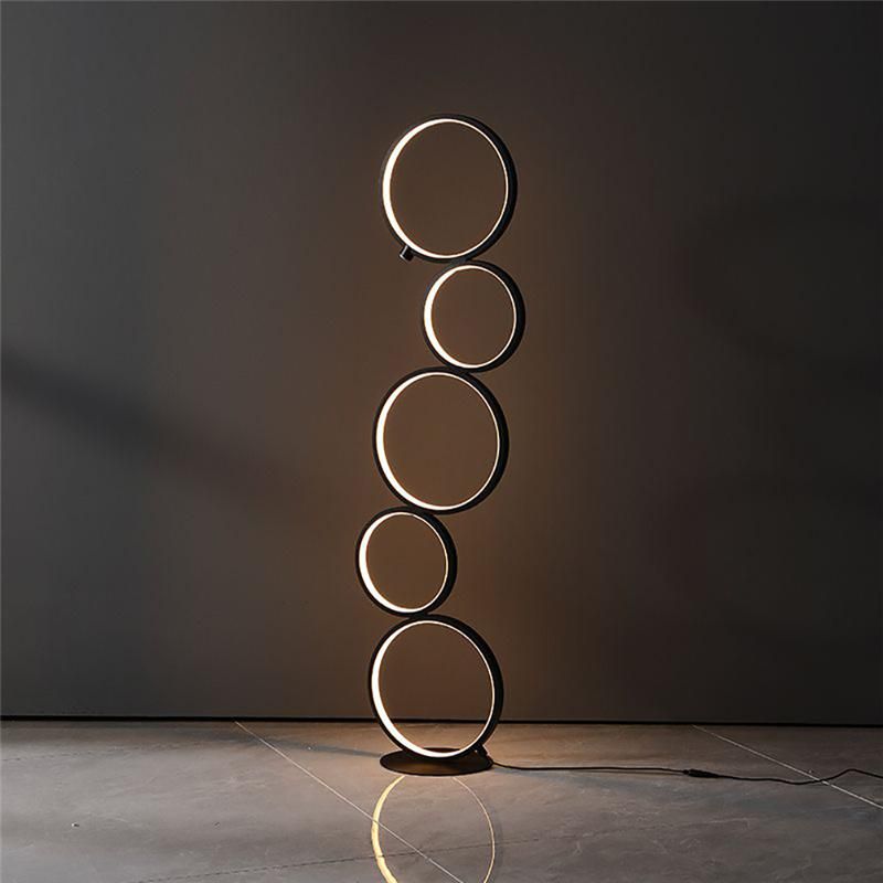 Modern LED Floor Lamp Touch Switch Ring Indoor Decor Light Nordic LED Floor Lamp (WH-MFL-07)