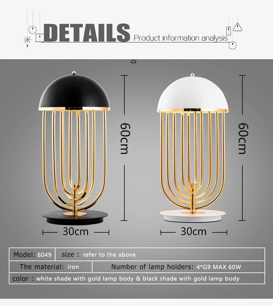 Modern Hotel Project Decorative G9 LED Iron Reading Desk Light