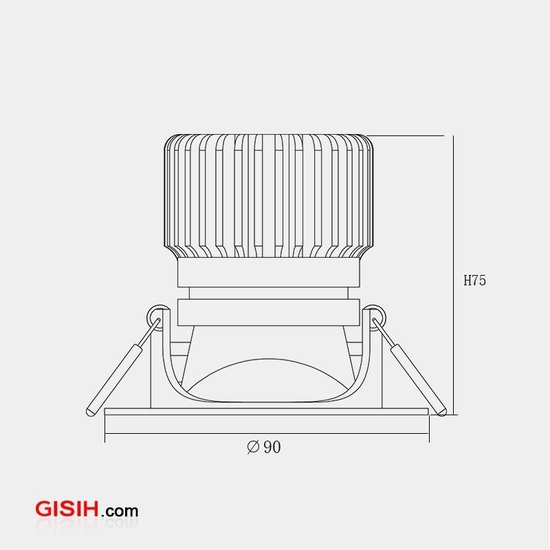 High Quality 7W Recessed COB Ceiling Down Light Jx5010-7