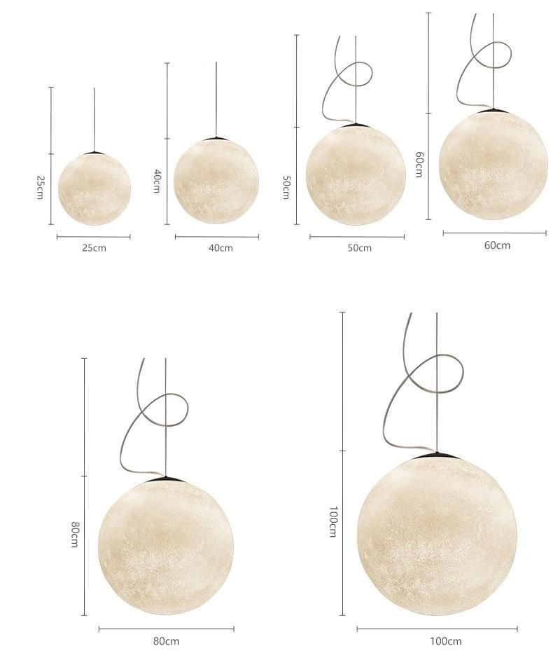 Moon Chandelier LED Indoor Lamp Decoration Suspension Light Pendant Lighting