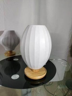 Hot Sale Chinese Traditional Oval Table Lamp Room Decoration Vintage Silk Table Lamp