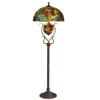 High Quality Tiffany American Retro Living Room Floor Lamp Bedroom Study Luxurious Warm Home Decorative Lamp