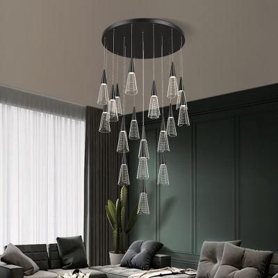 Creative Conical Chandelier Dining Room Bedroom Chandelier Pendant Lamp Light