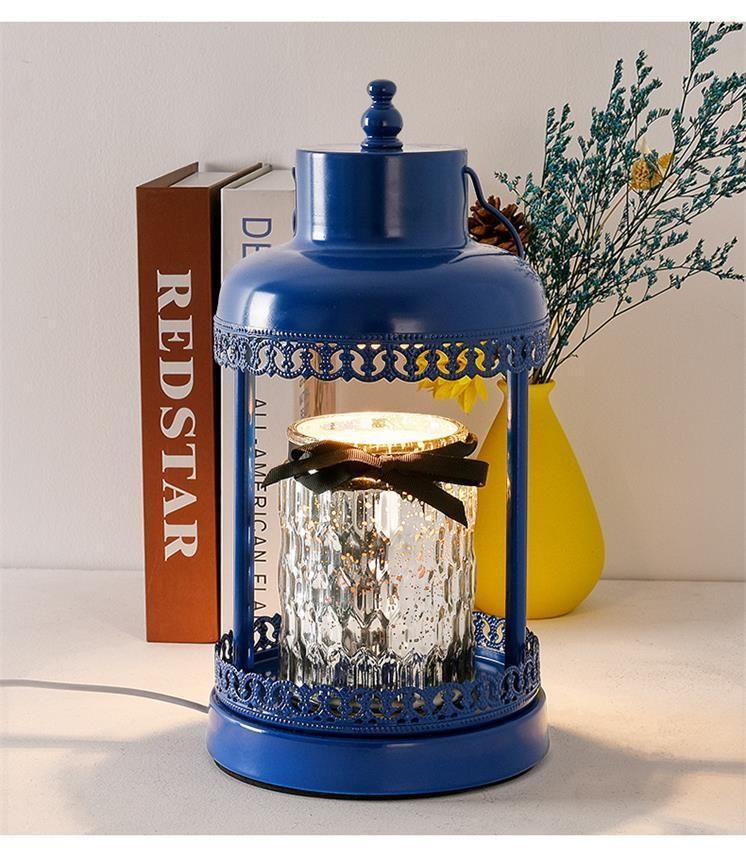 Modern Indoor Sage Flower Fragrance Lamp Wax Oil Censer for Holder Scented Candle Warmer Lantern Aromatherapy Lamp