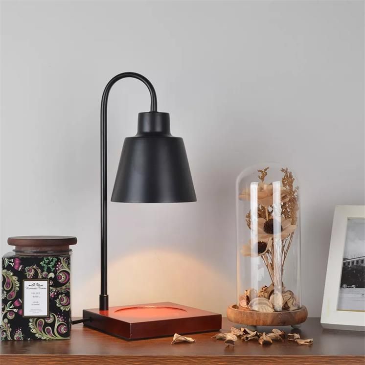 Contracted Scent Wooden Base Electric Censer Melted Wax Night Lamp Candle Warm Lamp Melting Wax Lamp Aromatherapy Lamp