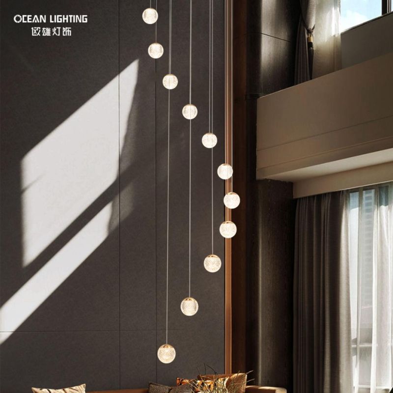 Indoor Docor Zhongshan Ocean Lamp Lantern Pendant Light Stair Chandelier LED Modern Pendants Lighting