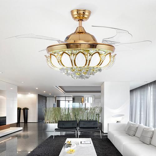 Luxury Home Lighting Pendant Lamp Crystal Fun Light with Blue Tooth and Control