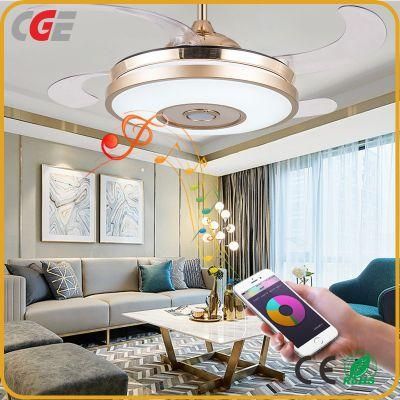 High Quality Best 42 Inch Invisible Ceiling Fans Blabe with Light Remote Ceiling Fan