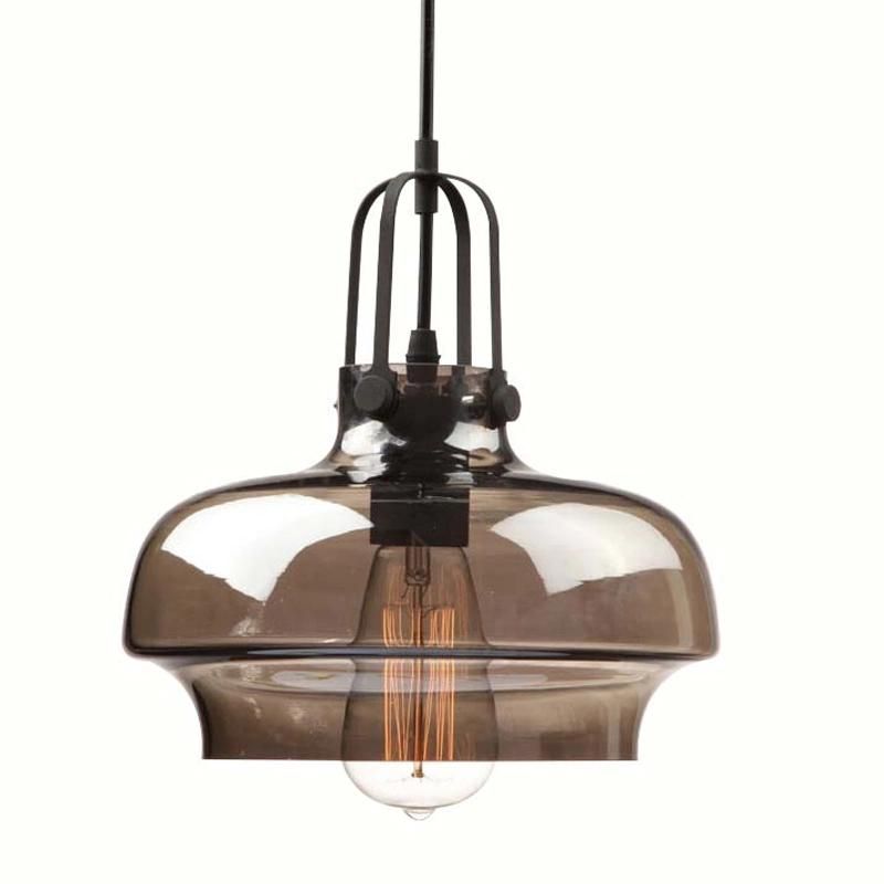 Smoked Glass Ceiling Pendant Lamp Fixtures Indoor Decoration (WH-GP-24)