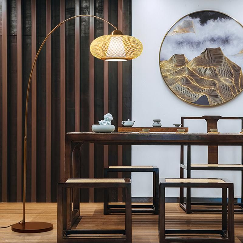 Fishing Lamp Living Room Tea Room Floor Lamp Chinese Style Floor Lamp