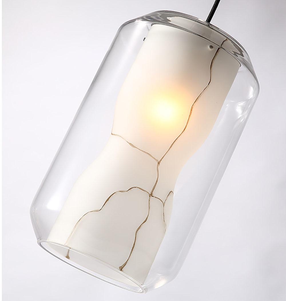Nordic Modern Marble Pendant Lights Hall Restaurant Hotel Glass Pendant Lamp (WH-AP-204)