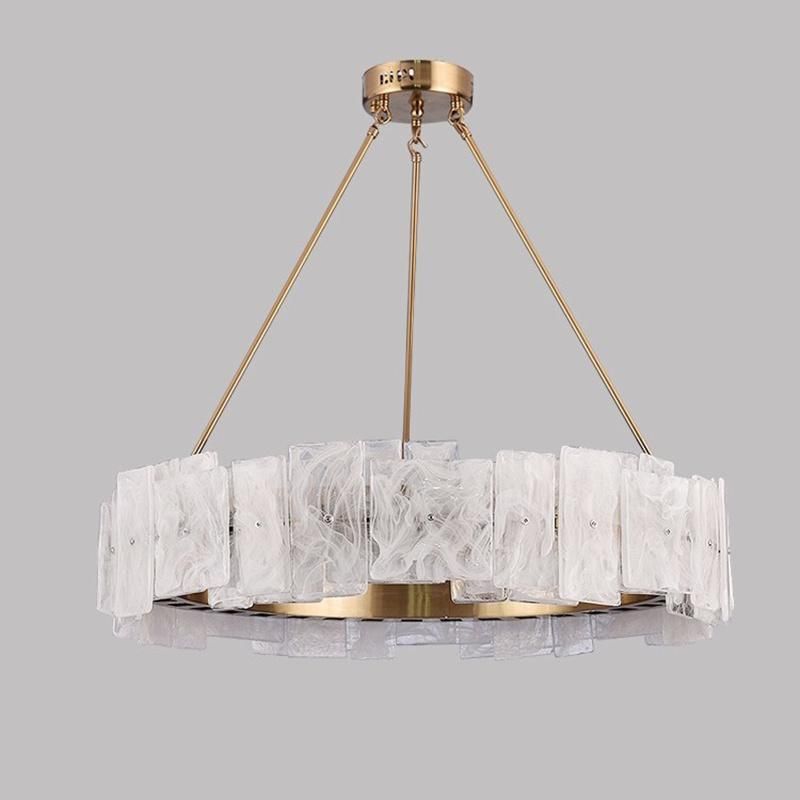 Vintage Round Crystal Chandelier Bedroom Dining Room Pendant Lamp Light