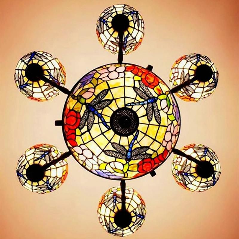 Butterfly LED Chandelier Hand-Made Retro Living Room Pendant Lamp