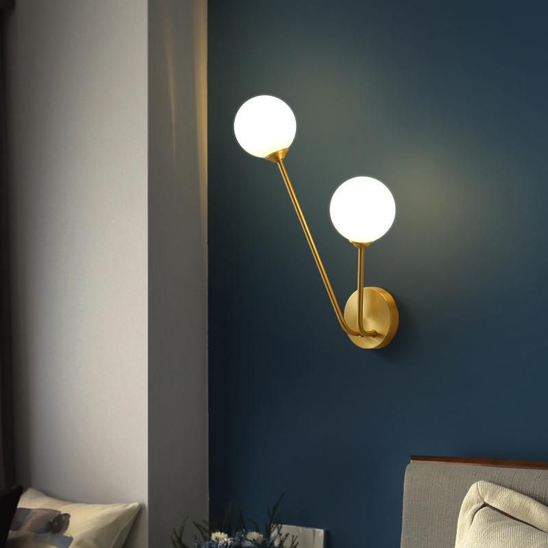 LED Personality Wall Lamp Creative Bedroom Bedside Metal Golden Wall Bracket Light (WH-OR-108)