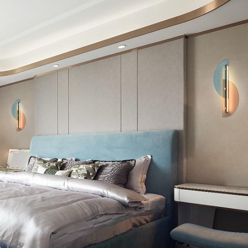 Modern Style Artistic Wall Lamp Blue Color Bedroom Lamp Bedside Lamp