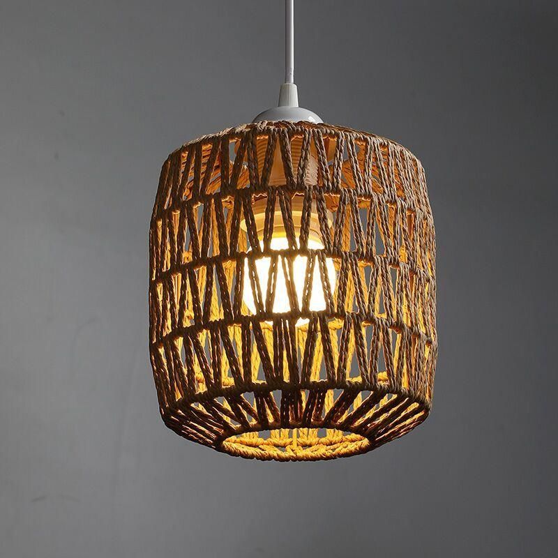 LED Chandelier Rattan Imitation Hemp Rope Chandelier