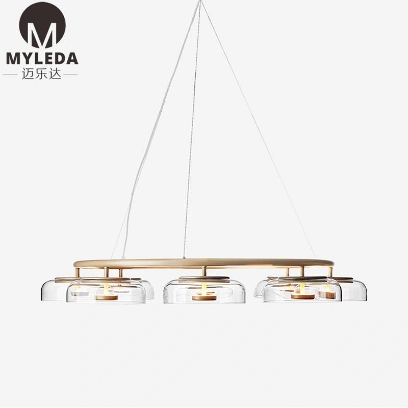 Hotel Simple Modern Glass Pendant Light