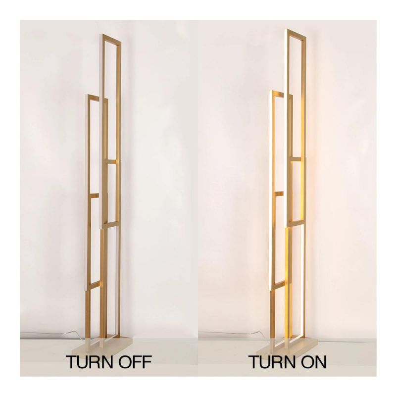 Masivel Modern Rectangle-Shape LED Floor Lamp for Home Hotel