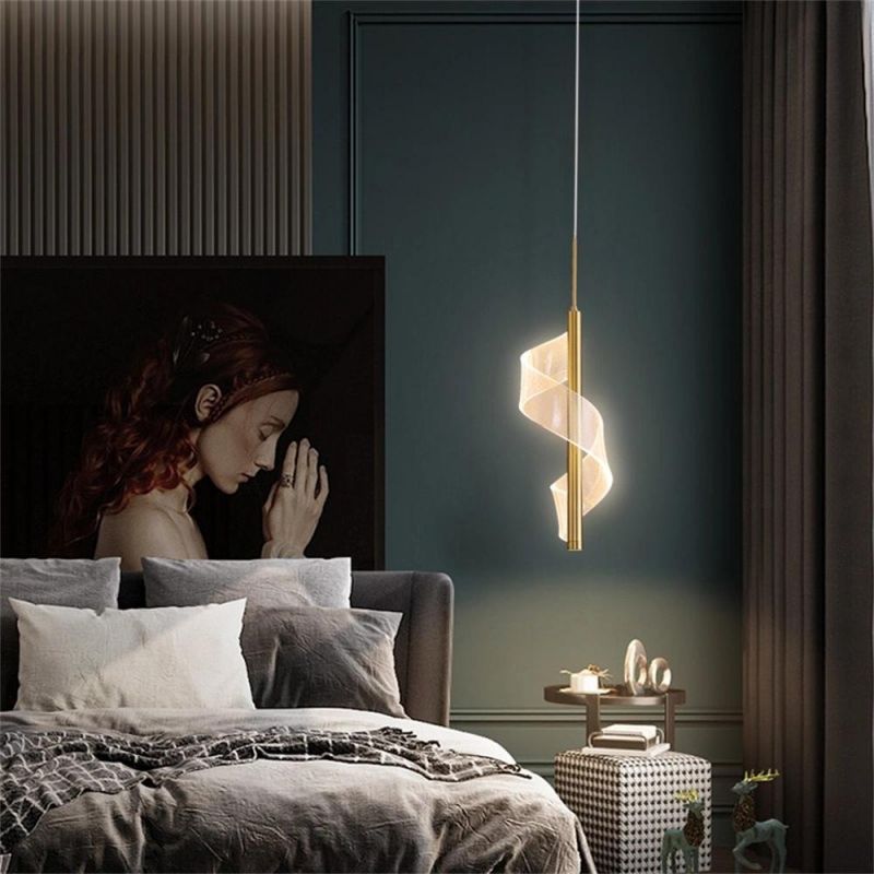 Nordic Modern Minimalist Living Room Study Parlor Wall Chandelier Creative Bedside Small Pendant Lights Guide Acrylic LED Lamps