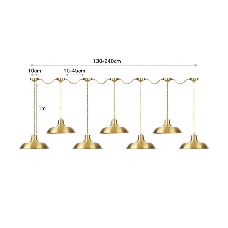 Modern Lamp Living Room Hotel All Brass Light LED Chandelier Pendant Brass Lamp