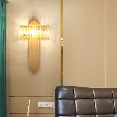 European Style Antique Wall Mounted Decorative Lighting Modern Crystal LED Wall Lamp for Bedroom Living Room