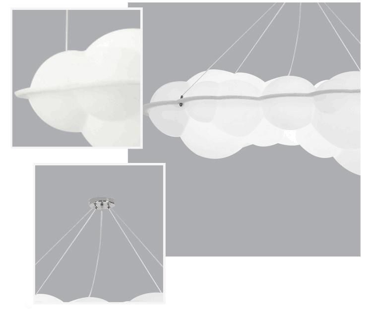 1.2m White Acrylic Cloud Chandelier