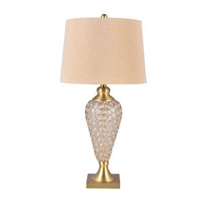 Popular European Design Luxury Gold Metal Base Fancy Table Lamps Crystal for Hotel Home