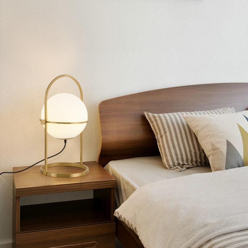Nordic Ins Glass Lamp Simple Creative Bedside Designer Model Bedroom Decoration Post Modern Light Luxury Lamp