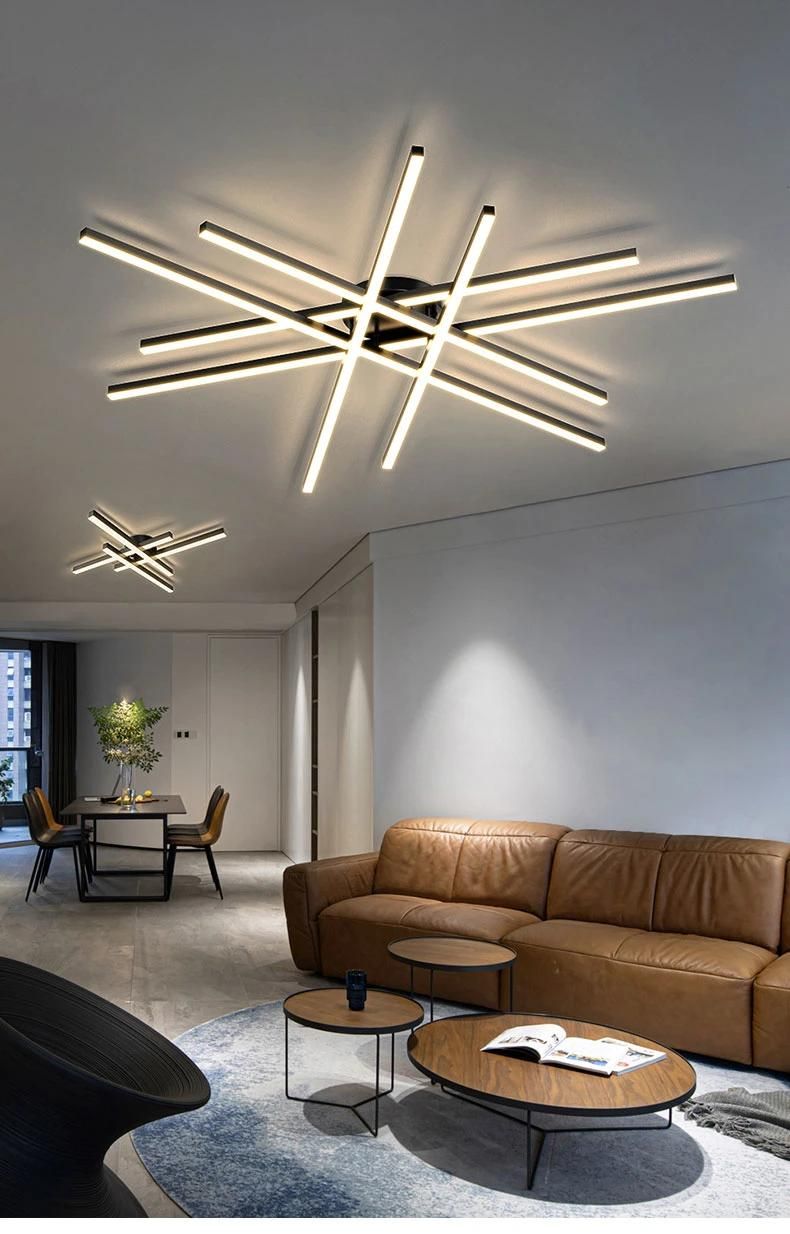 Modern Household Lamps Atmospheric LED Ceiling Lamp Minimalist Linear Chndelier (WH-MA-192)