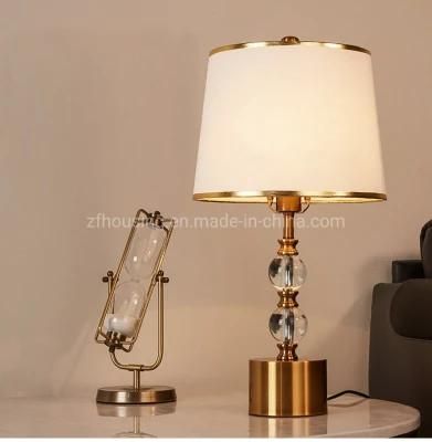 Post Modern Luxurious Metal and Crystal LED E27 Table Lighting Marble Table Lamp Zf-Cl-022