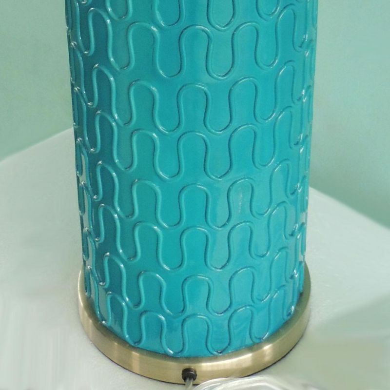 Classical Fabric Bedside Reading Lamp Resin Table Lamp for Guestroom