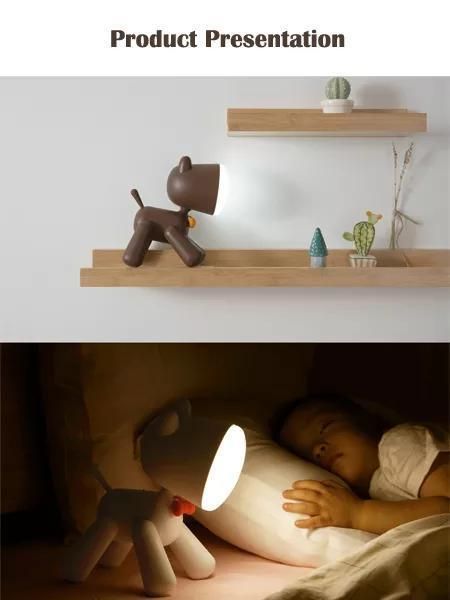 Battery LED Table Decoration Light Gift Dog Modern Lighting Puppy Lamp OEM