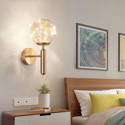 Modern Decorative Full Star Wall Lamp Black Gold for Children Bedroom Living Room Wall Mounted LED Light (WH-OR-116)