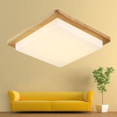 Nordic Wood Square LED ceiling Lights Wood Color Modern Minimalist Chinese Ceiling Lights (WH-WA-33)