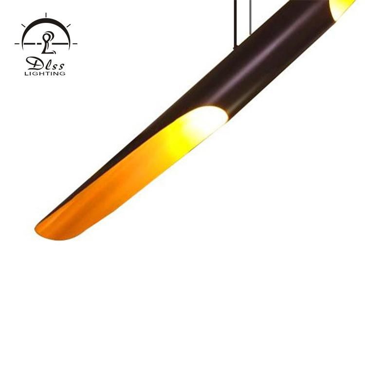Modern LED Oblique Aluminum Tube Pendant Lamp Bamboo Shape Lighting